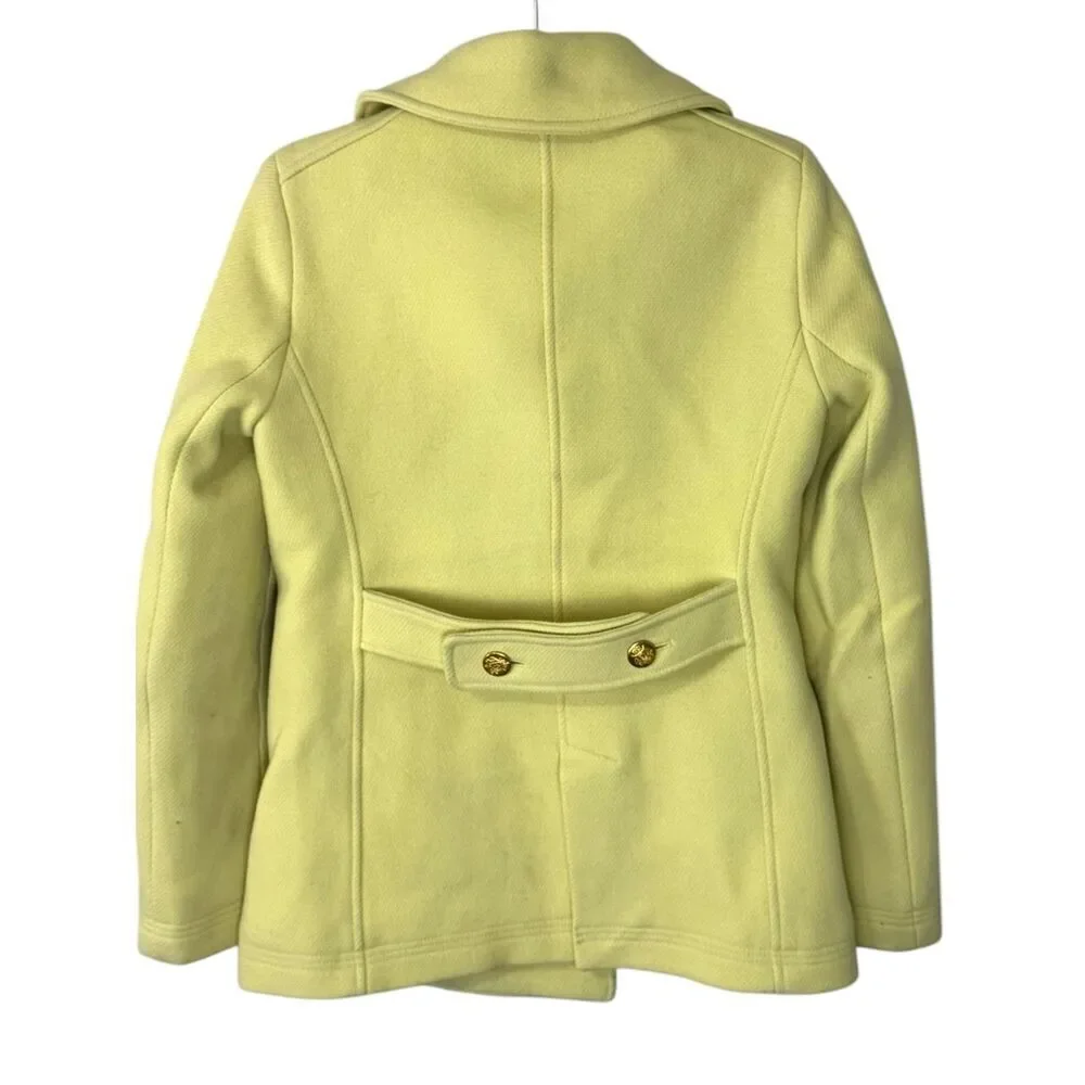 J. Crew Yellow Stadium Cloth By‎ Nello Gori Majesty Wool Peacoat Citron C… - Picture 2 of 9